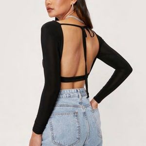 Nasty Gal long sleeve crop top